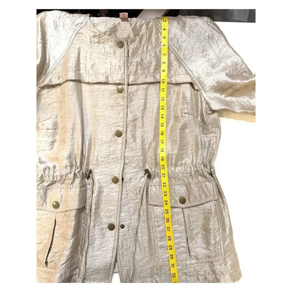 Ruby Rd Jacket Womens 18W Lightweight Utility Pockets Drawstring Nylon Vintage - Picture 6 of 6